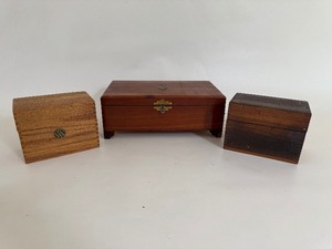 lot 17 image: Antique Wood Boxes