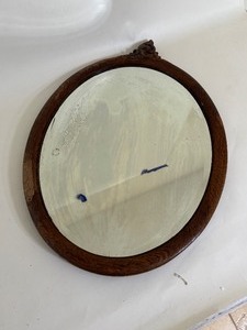 lot 30 image: Antique Oval Mirror