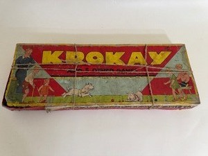 lot 34 image: Vintage 1937 Krokay And 5 Other Games By Transogram Company Original Box