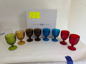 lot 81 image: Lot of (8) Vintage Glass Goblets