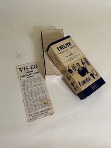 lot 114 image: Vintage 1950s Vis-Ed Visual Education Associate English Vocabulary Cards