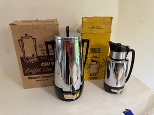lot 122 image: Cory Buffet Queen Coffee Percolator & Cory Jubilee Automatic Percolator