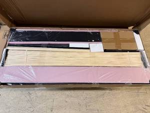 lot 2 image: Full Sized Platform Bed Frame - Pink