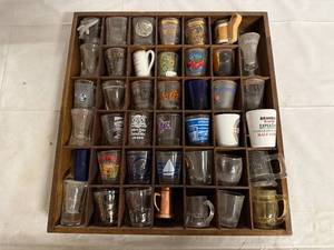 lot 43 image: Shot Glass Collection with Sorting Shelf