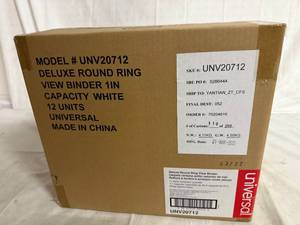 lot 84 image: 12 Universal 1in White Round Ring Binders