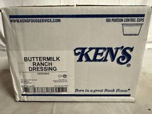 lot 131 image: 100 Portion Cups of Kens Buttermilk Ranch