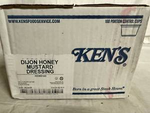 lot 132 image: 100 Portion Cups of Kens Dijon Honey Mustard