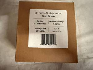 lot 134 image: 8 Bottles of Mr. Fuzz Nuclear Nectar Hot Sauce