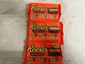 lot 209 image: 3 x 6ct Packages of Reeses Peanut Butter Cup