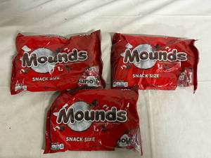 lot 217 image: 3 Bags of Mounds Snack Sized Candy Bars