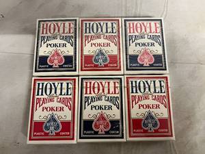 lot 390 image: 6 Packs of Hoyle Official Playing Cards - Nevada Finish