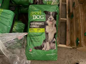 lot 6 image: 50lbs Good Dog Performance Formula Dog Food