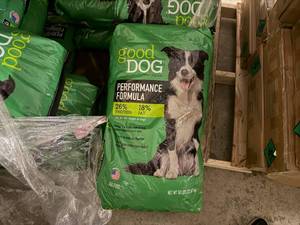 lot 7 image: 50lbs Good Dog Performance Formula Dog Food