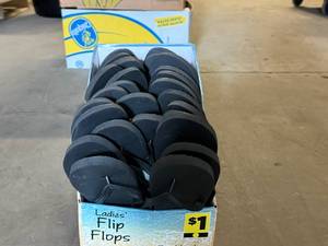 lot 24 image: Box of Ladies Flip Flops