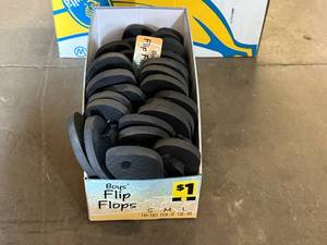 lot 28 image: Box of Boys Flip Flops