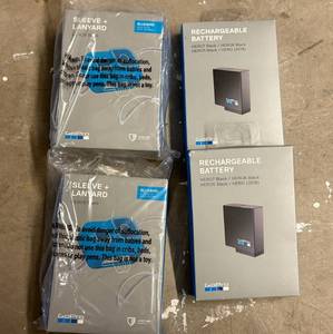 lot 33 image: 2x GoPro Rechargable Battery & Sleeve  Lanyard