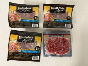 lot 64 image: L. 4x 1lb Cubed Ham-Smithfield Anytime Favorites