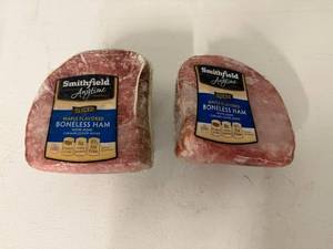 lot 66 image: E. 4.75lbs lbs Smithfield Sliced Boneless Ham-Maple Flavored