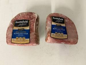 lot 68 image: E. 4.70lbs Smithfield Sliced Boneless Ham-Maple Flavored