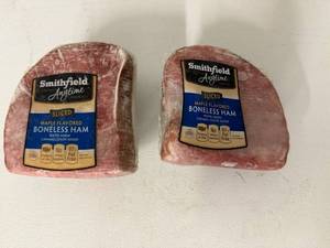 lot 71 image: E. 4.65lbs Smithfield Sliced Boneless Ham-Maple Flavored