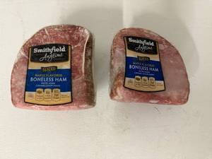 lot 72 image: E. 5.45lbs Smithfield Sliced Boneless Ham-Maple Flavored