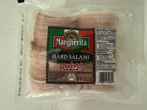 lot 81 image: F. 2lbs Margherita Hard Salami-Sandwich Size