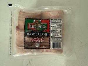 lot 82 image: F. 2lbs Margherita Hard Salami-Sandwich Size