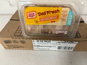 lot 88 image: F. 4x 22oz Oscar Mayer Rotisserie Seasoned Chicken Breast Lunch Meat
