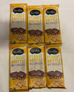 lot 115 image: MM. 6x 5.6oz Darrell Lea Peanut Brittle Milk Chocolate