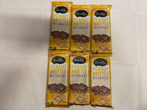 lot 120 image: MM. 6x 5.6oz Darrell Lea Peanut Brittle Milk Chocolate