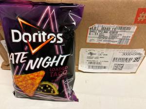 lot 128 image: 24x 2.6oz Loaded Taco Doritos