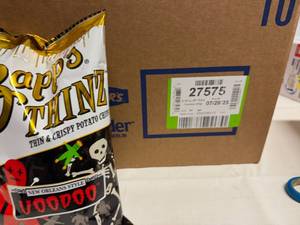 lot 131 image: 24x 2.75oz Utz Zapps Thinz-Not Spicy