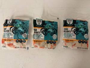 lot 342 image: EE. 3x 160z Crab Delights-Louis Kemp-22025