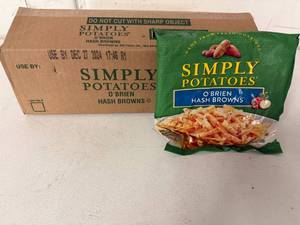 lot 344 image: EE. 6x Simply Potatoes-OBrien Hash Browns