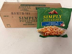 lot 345 image: EE. 6x Simply Potatoes-OBrien Hash Browns