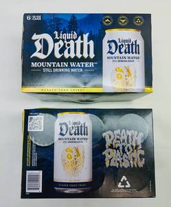 lot 407 image: 2x 6pk Liquid Death Water-Mountain Water
