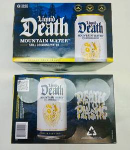 lot 408 image: 2x 6pk Liquid Death Water-Mountain Water