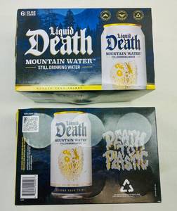 lot 409 image: 2x 6pk Liquid Death Water-Mountain Water