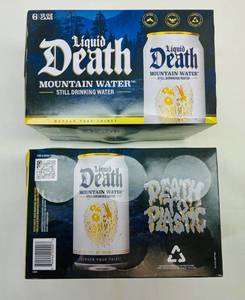 lot 410 image: 2x 6pk Liquid Death Water-Mountain Water