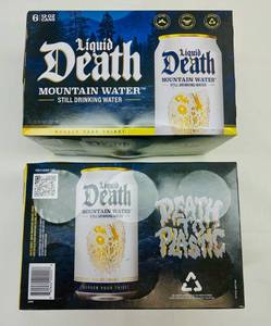 lot 411 image: 2x 6pk Liquid Death Water-Mountain Water