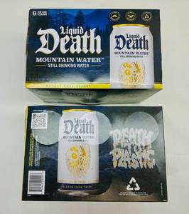 lot 414 image: 2x 6pk Liquid Death Water-Mountain Water