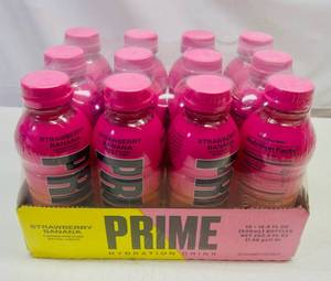 lot 364 image: 12x 16.9oz Prime Hydration-Strawberry Banana