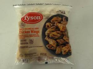 lot 198 image: K. 5lbs Tyson Chicken Wings