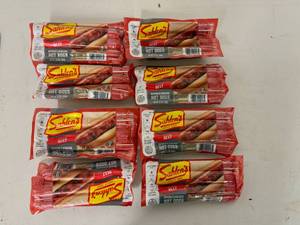 lot 188 image: 8x 6ct Frozen Sahlens Beef Franks