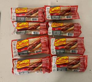 lot 189 image: 8x 6ct Frozen Sahlens Beef Franks