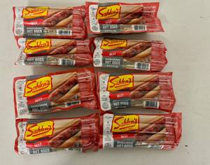 lot 190 image: 8x 6ct Frozen Sahlens Beef Franks