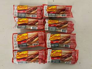 lot 193 image: 8x 6ct Frozen Sahlens Beef Franks