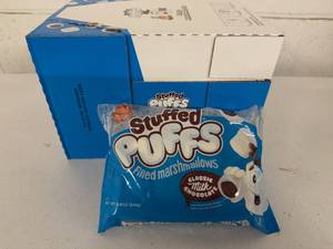 lot 309 image: 12x 8oz Stuffed Puffs-Milk Chocolate-Great for Campfires