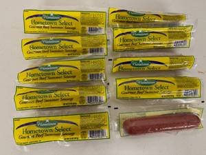 lot 173 image: 10x 5oz Hometown Select Beef Summer Sausage