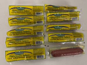 lot 179 image: 10x 5oz Hometown Select Beef Summer Sausage